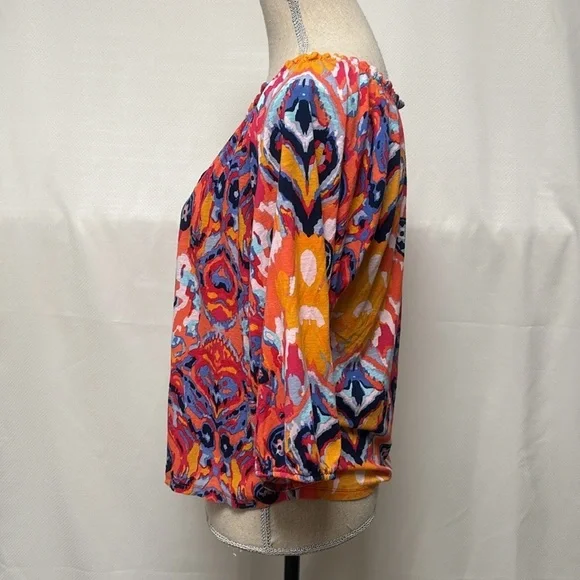 Tribal Vibrant Multicolor Women's Top - Picture 5 of 10